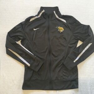Nike Women's Track Jacket Full Zip Gray Athletic Logo Size M